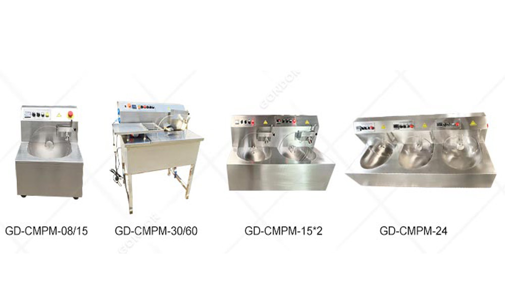 Wheel tempering machine for chocolate coating and enrobing lines