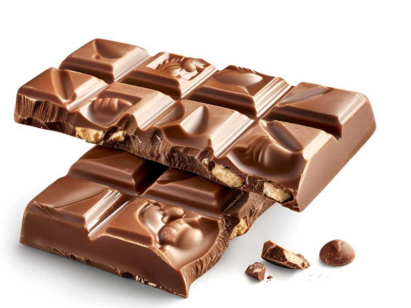 Premium milk chocolate chips and bar for gourmet chocolate making