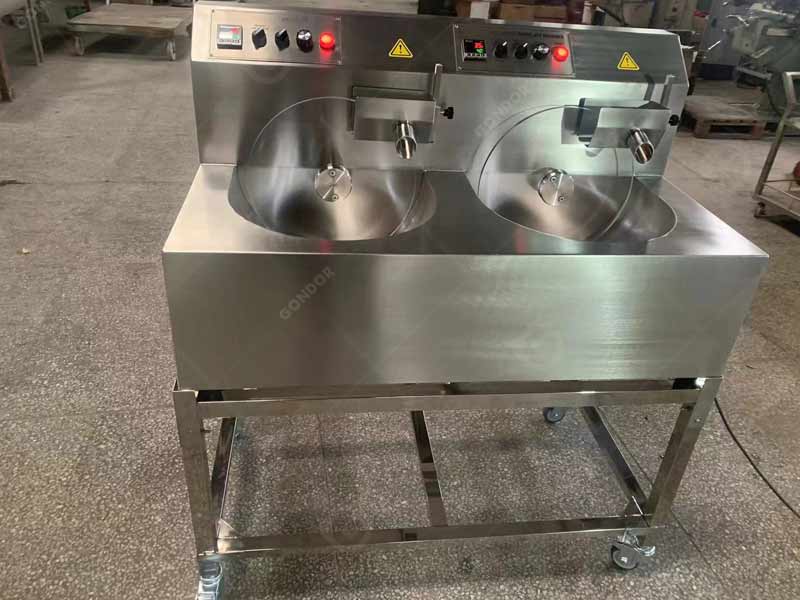 double - pot chocolate melting machine commercial