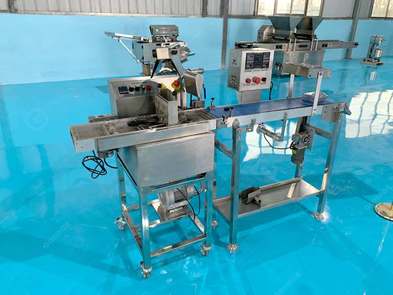 stainless steel commercial chocolate enrober for bakery