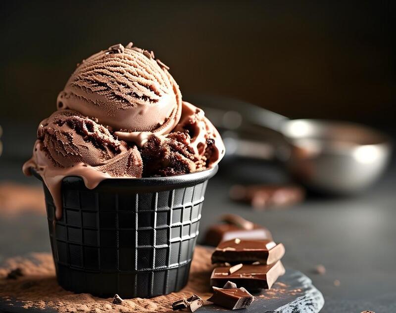 Chocolate grinders are used for ice cream