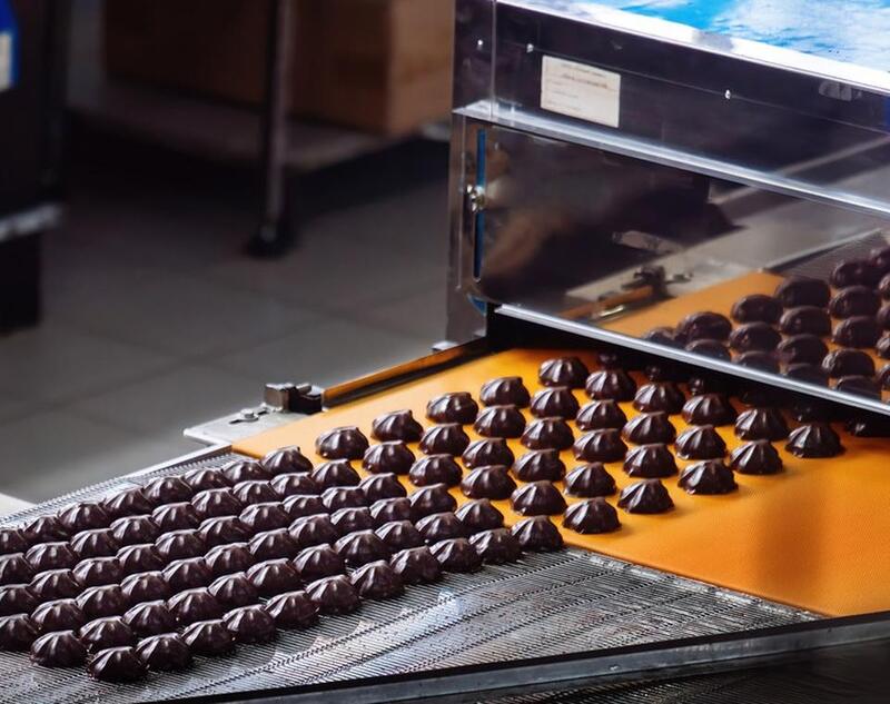 Chocolate grinders are used in chocolate factories