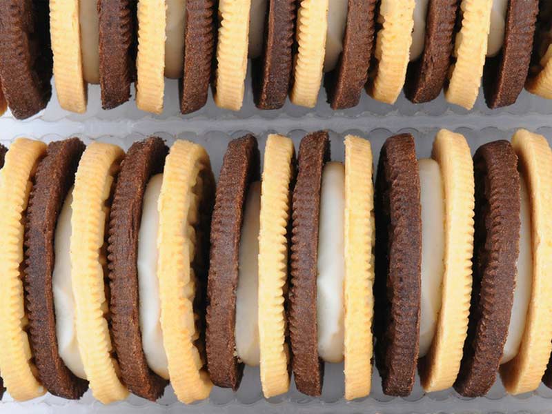 Lebensmitteltaugliche Sandwichmaschine für Süßwarenfabriken