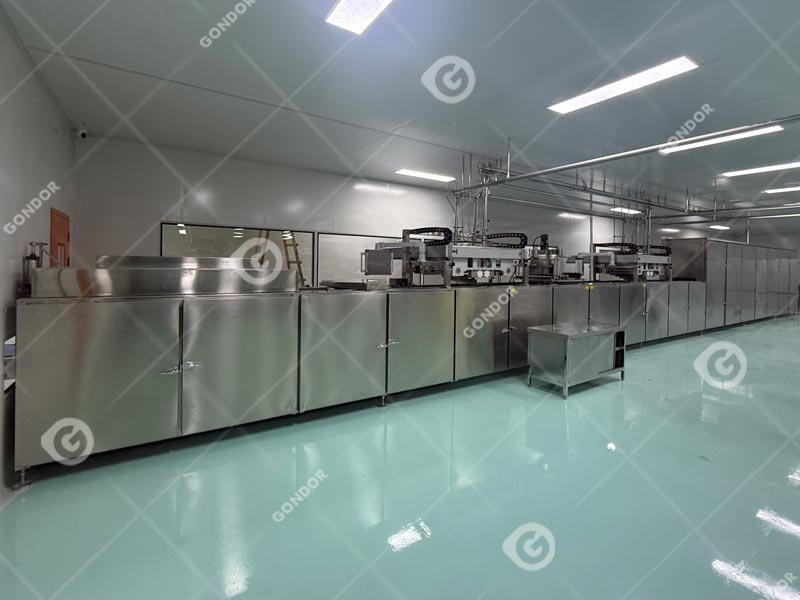 Ligne de production de gouttes de chocolat