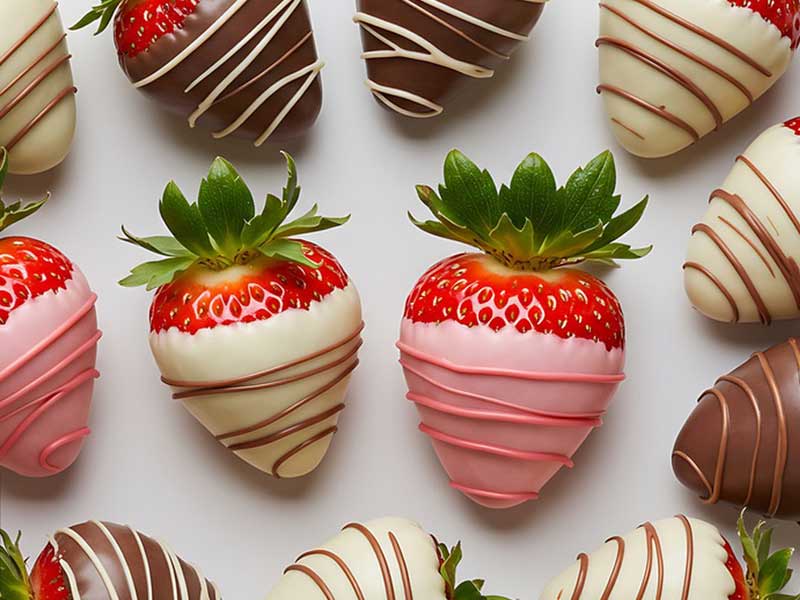 faire des fraises enrobées de chocolat pour la Saint-Valentin