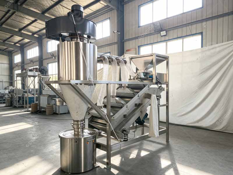 cocoa bean breaking and winnowing machine