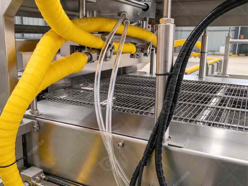 chocolate drizzling machine for energy bar